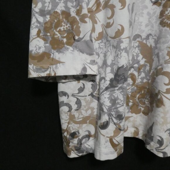 ALFRED DUNNER | large | Floral Long Sleeve Shirt | Beautiful and Unique Neckline - Picture 14 of 16